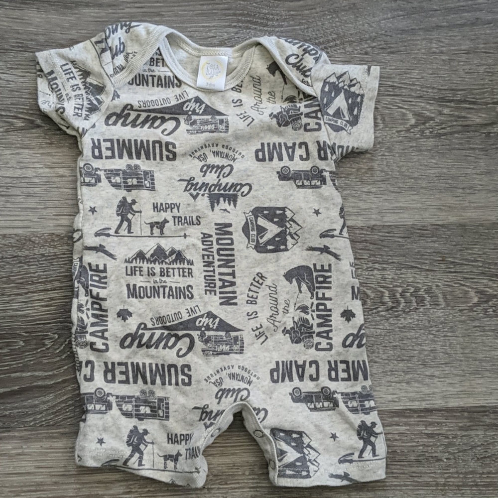 "camping" romper